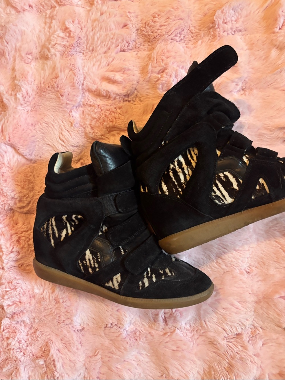 Rare zebra print Isabel Marant Wedge Sneaker